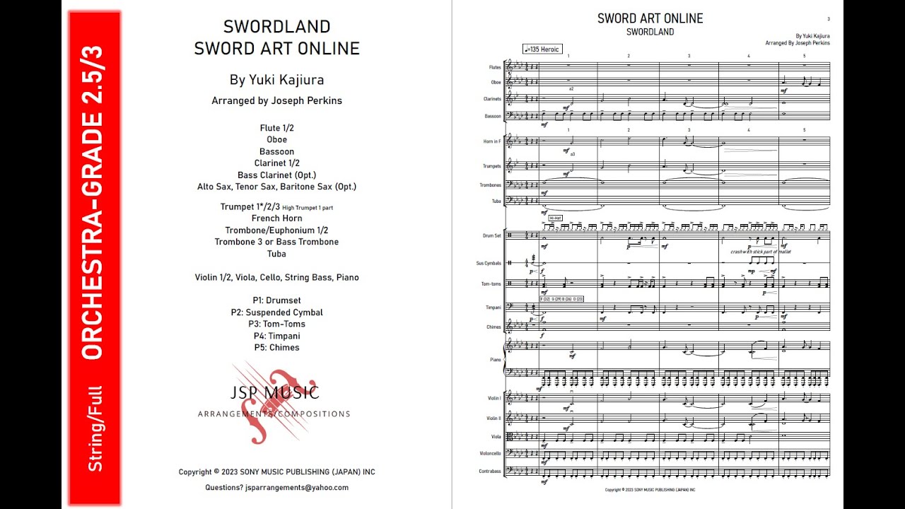 Swordland (for String/Full Orchestra) from Sword Art Online