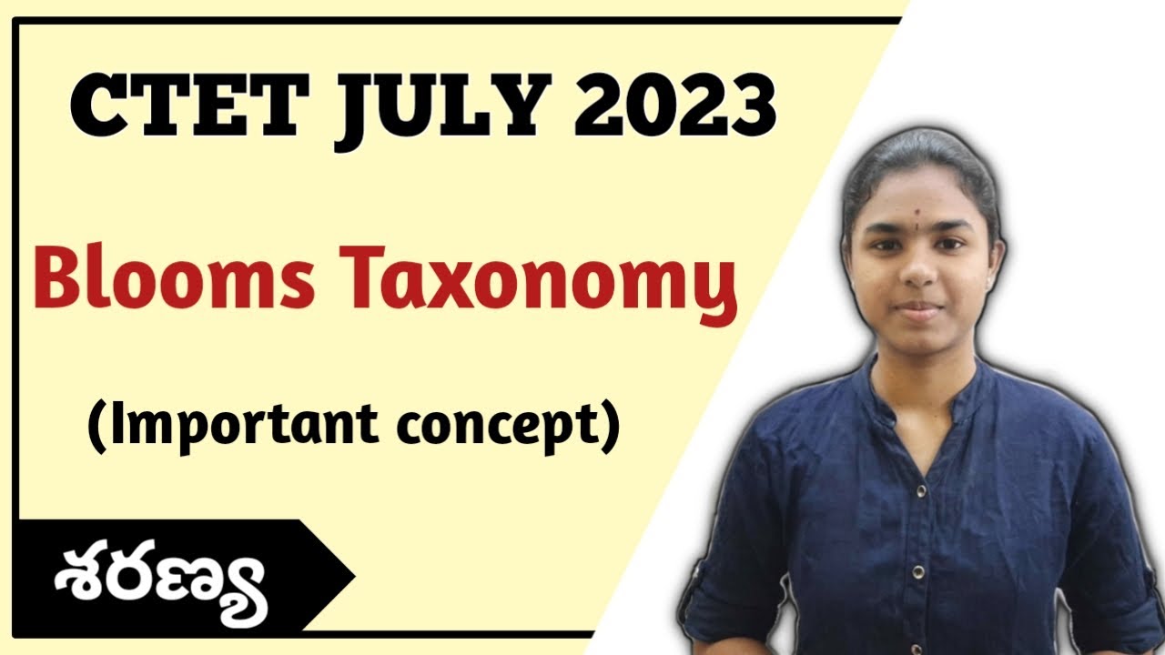 Blooms Taxonomy | Ctet July 2023 | Ctet Telugu ,#ctettelugu ,#ctet2023