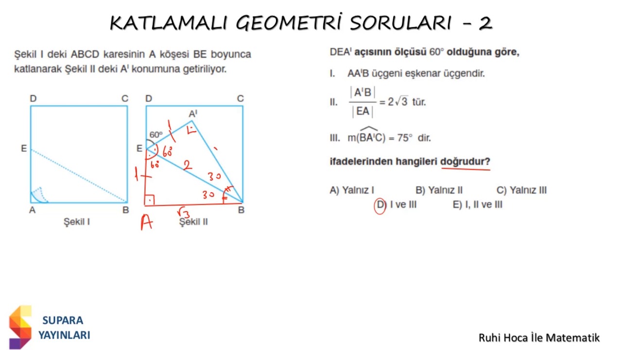 KATLAMALI GEOMETRİ SORULARI 2. BÖLÜM