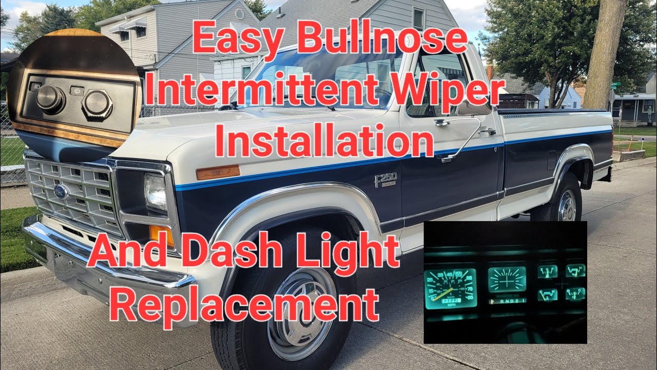 Factory Plug & Play Intermittent Delay Wipers Bullnose Ford Truck Dash Light Replacement 80-86 F150