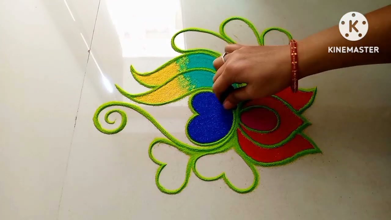 अगदी सोप्या मकर संक्रांती साठी दोन सुंदर रांगोळी डिझाईन्स/#anusrangoli#