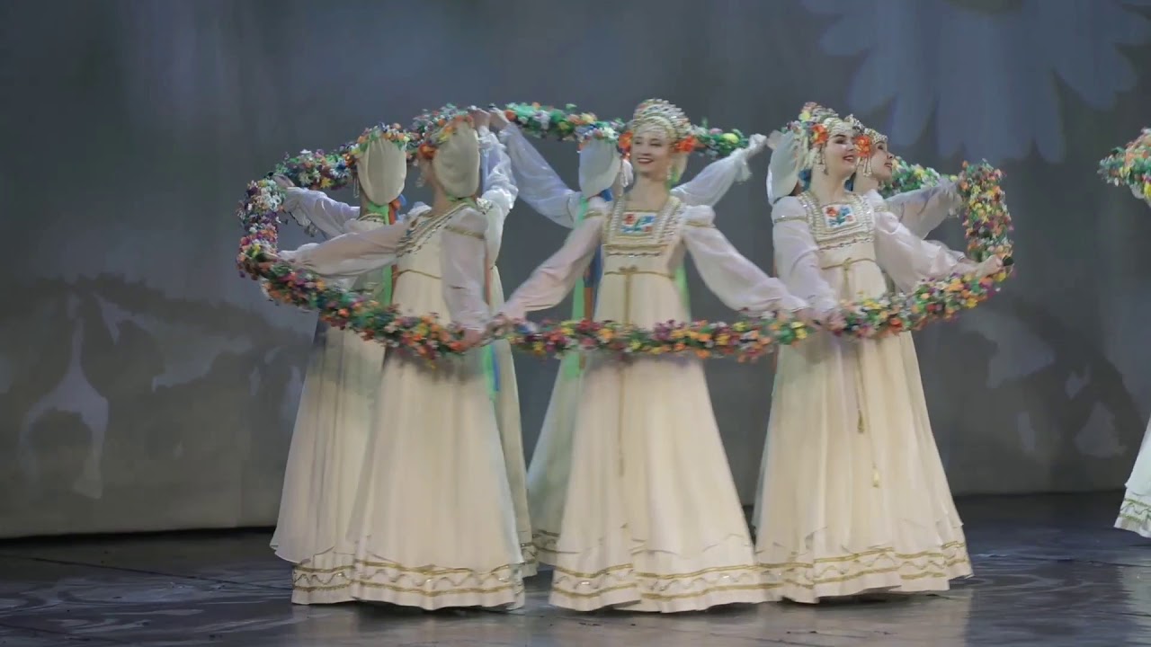 Хоровод "Цветы России", Театр танца "Снегири", г. Новосибирск