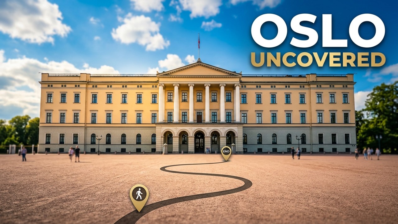 Oslo 4K Walking Tour - Royal Palace, City Hall & Karl Johans Gate