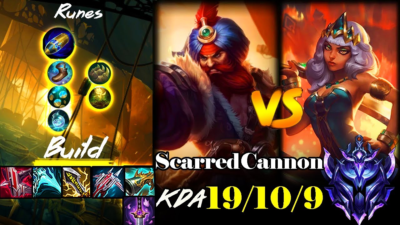 [ ScarredCannon ] Gangplank vs Qiyana Mid- Preseason 12 - Diamond III