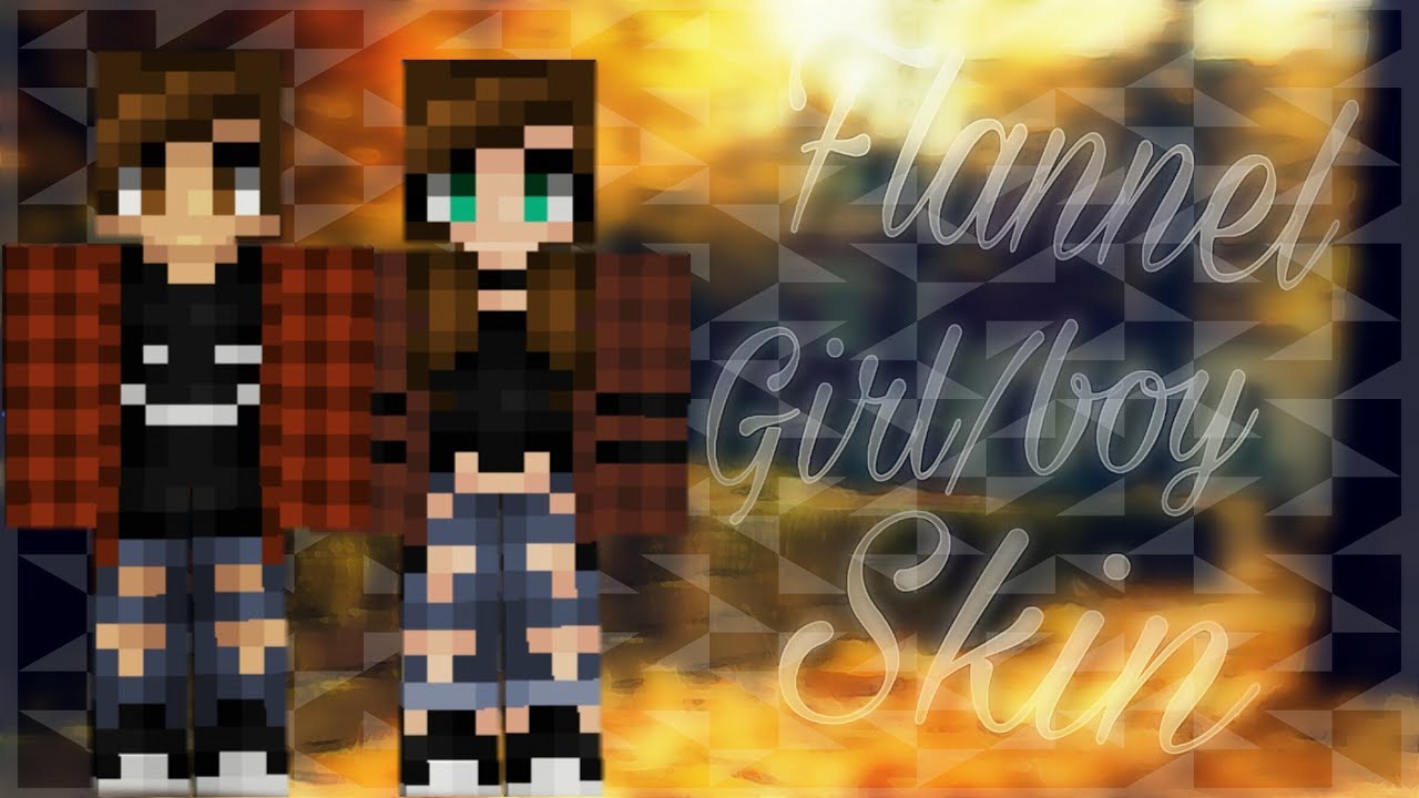 Pixel gun 3D flannel  girl/boy skin | free copy