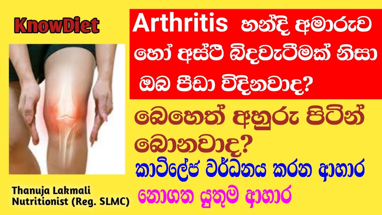 හන්දි අමාරු සුවයට  කාටිලේජ වර්ධනයට ආහාර | Foods for Healthy Joints and Cartilage  @Knowdiet496