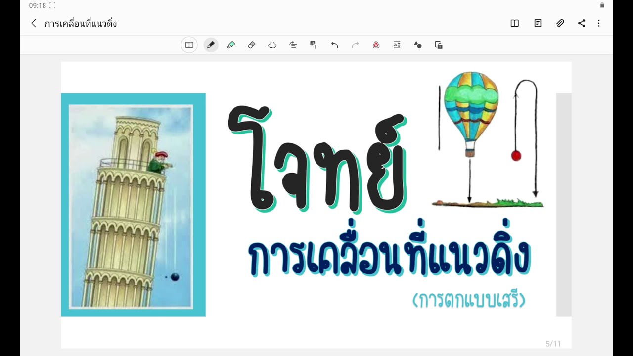 โจทย์การเคลื่อนที่แนวดิ่ง(การตกแบบเสรี)