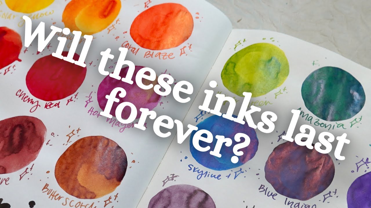 Diamine FOREVER Inks (Full line with waterproof test!)