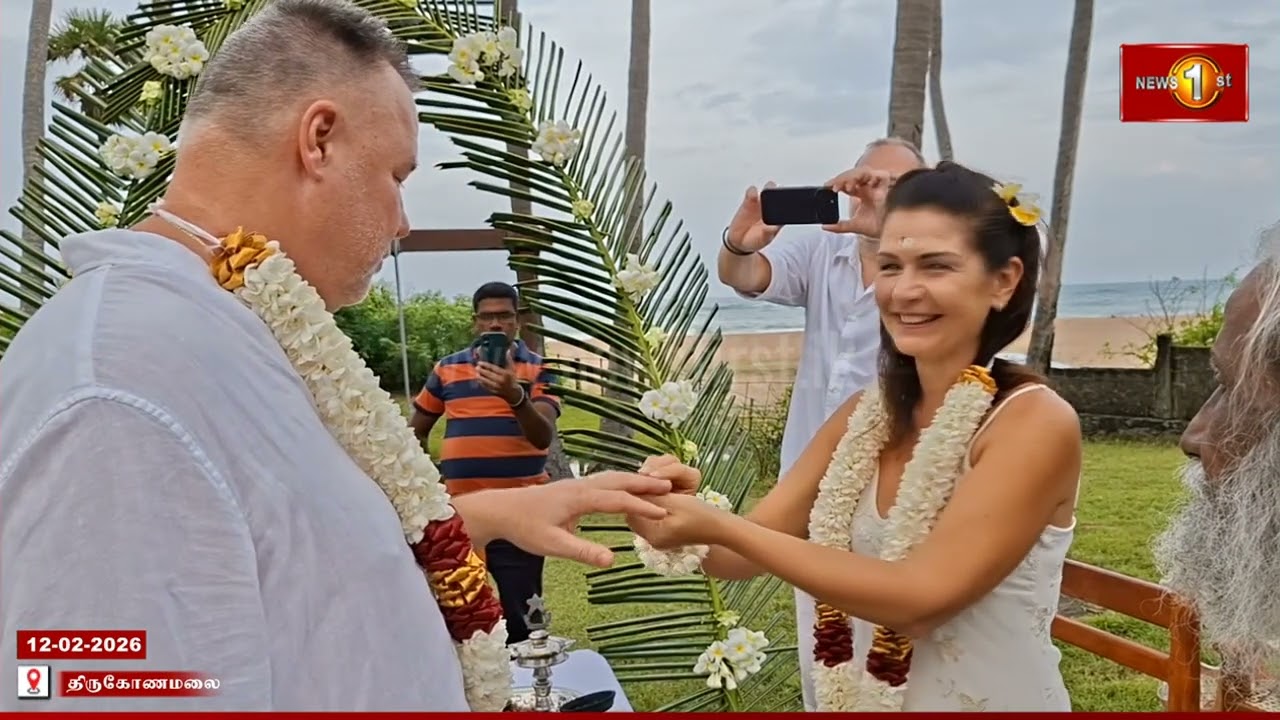 தமிழர் பாரம்பரியம் தழுவி திருமண பந்தத்தில் இணைந்த செக் குடியரசு ஜோடி - திருகோணமலையில் திருமணம்