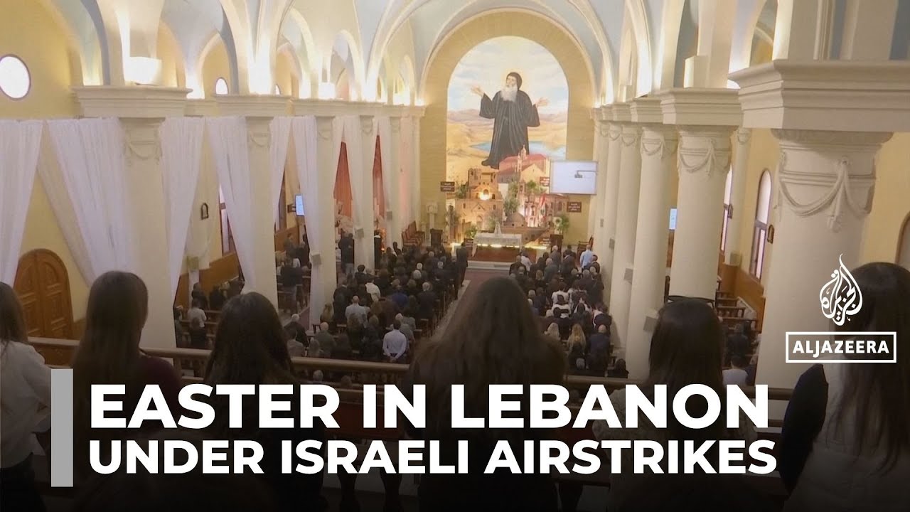 Ponura Wielkanoc w Libanie: Msza święta w Tyrze, nad głowami przelatują izraelskie samoloty