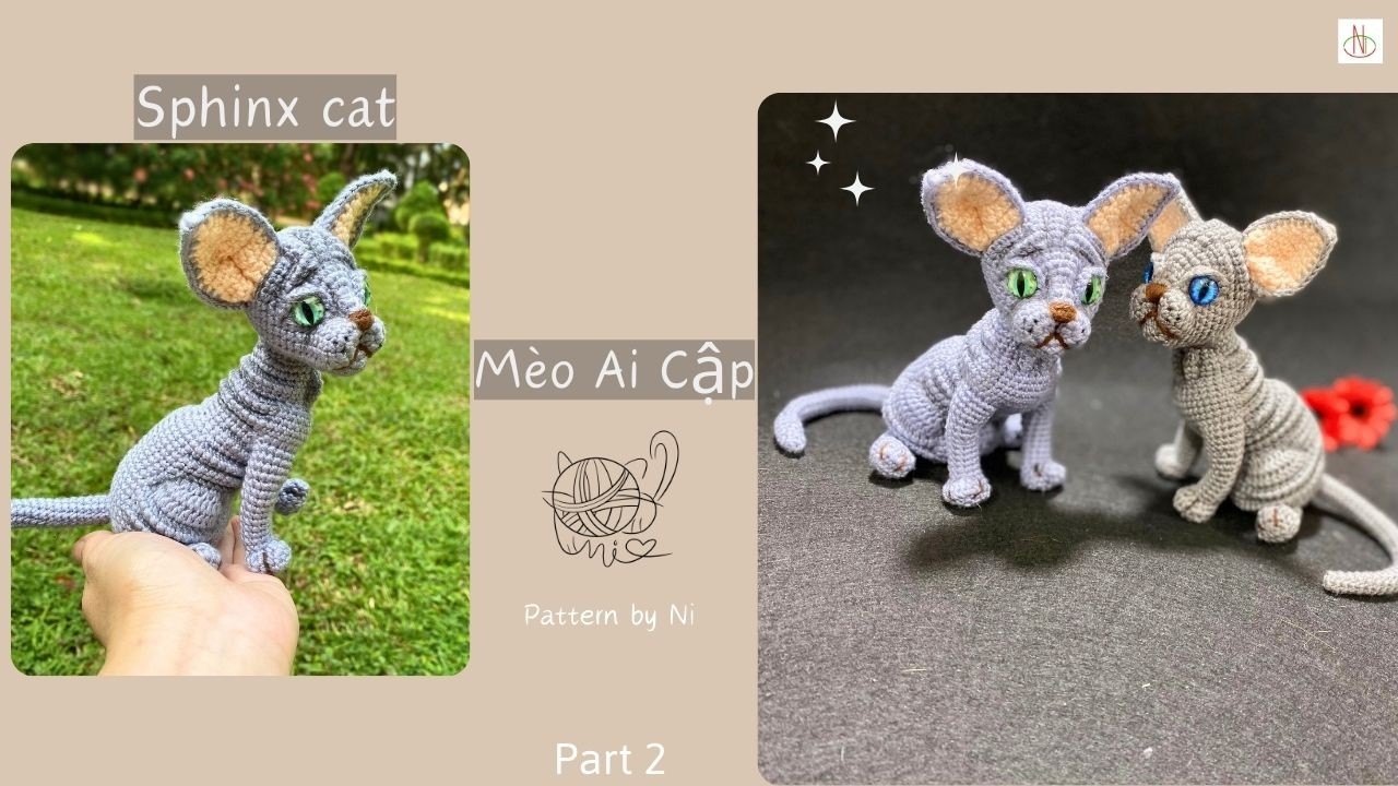 Crochet Sphinx Cat Pattern | Part 2 | amigurumi crochet | Ni crochet