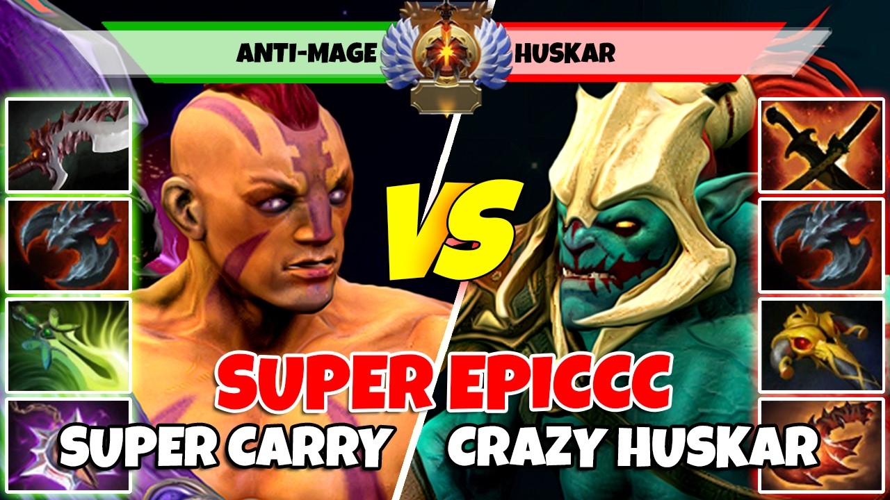 ANTI-MAGE (Carry) vs HUSKAR (Mid) - Epic Battle Of Immortal Rank Dota 2 Players - Z Dota 2