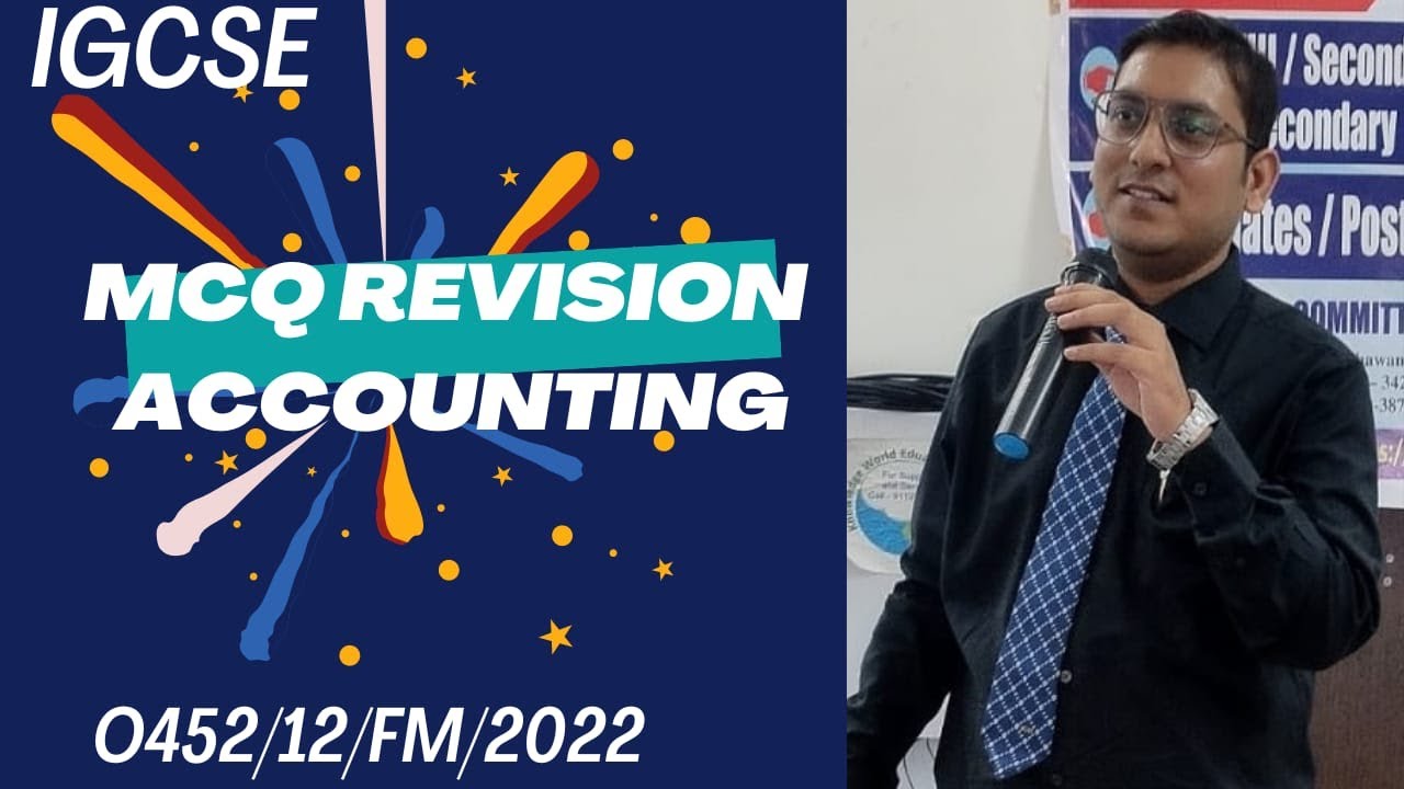 ACCOUNTING IGCSE 0452/12/FM/2022 | MCQ| CAMBRIDGE|