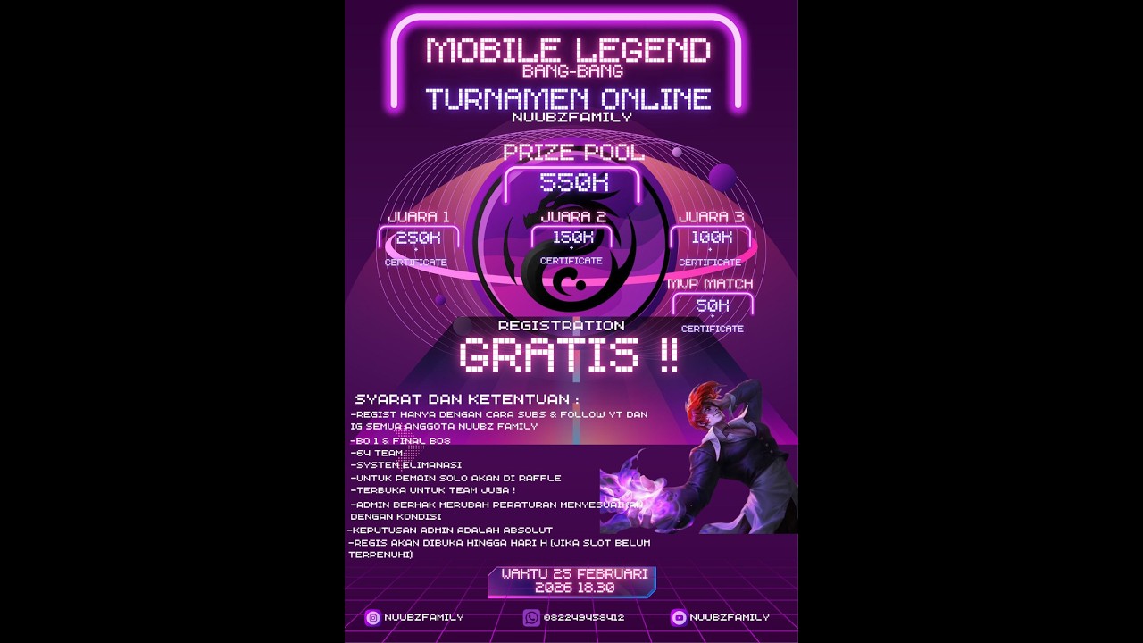 GIVEAWAY 500K MOBILE LEGENDS, PENDAFTARAN GRATISS !! #mobilelegends