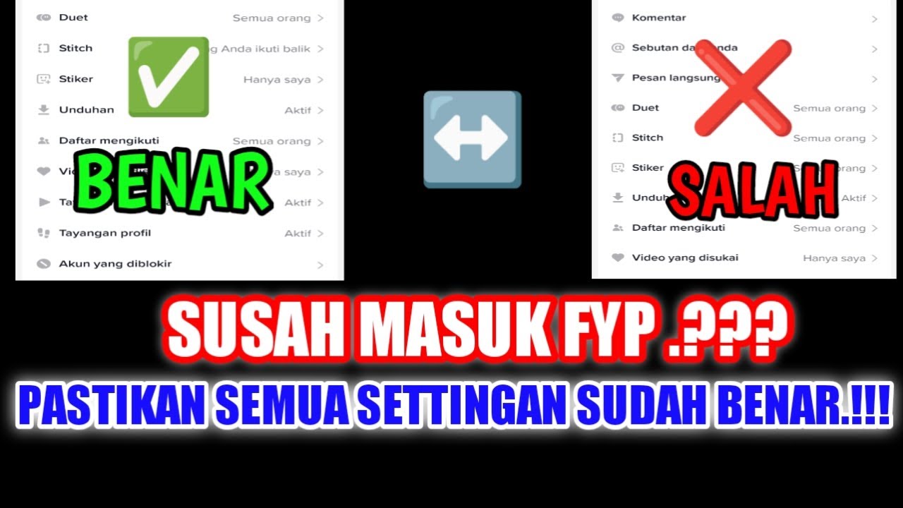 CARA SETTING AKUN TIKTOK AGAR MUDAH FYP 