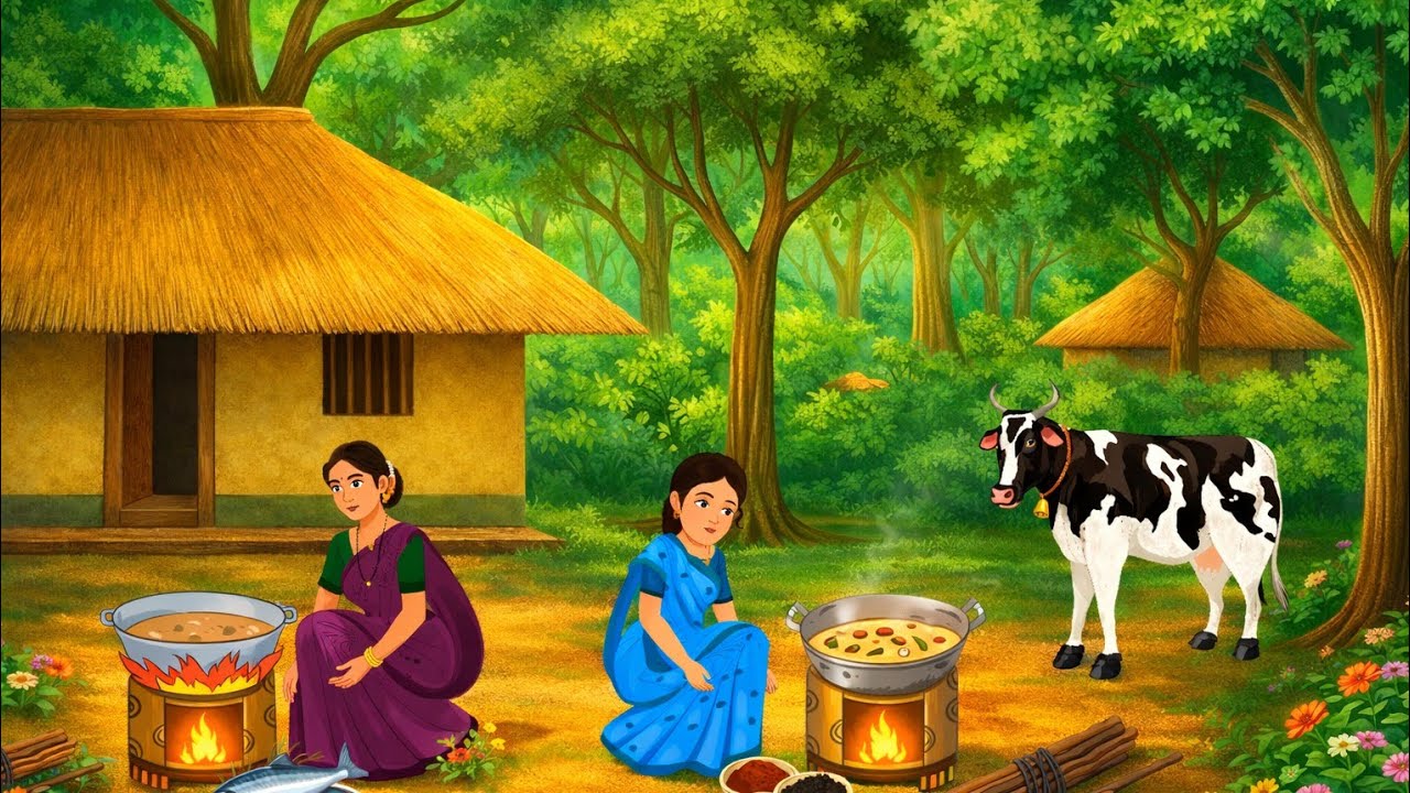 जंगल में दो अनाथ बहनों का घर  | Hindi Story | Moral Stories | Cartoon Story | Hindi Kahaniyan