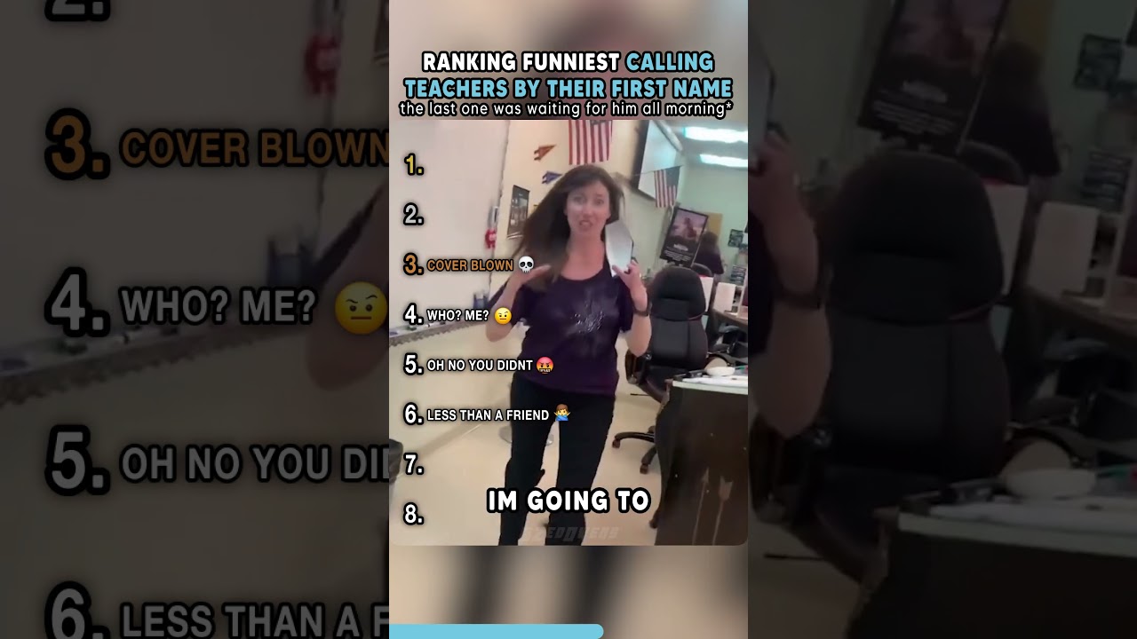 Top Funniest Calling Teachers By Their First Name #shorts
