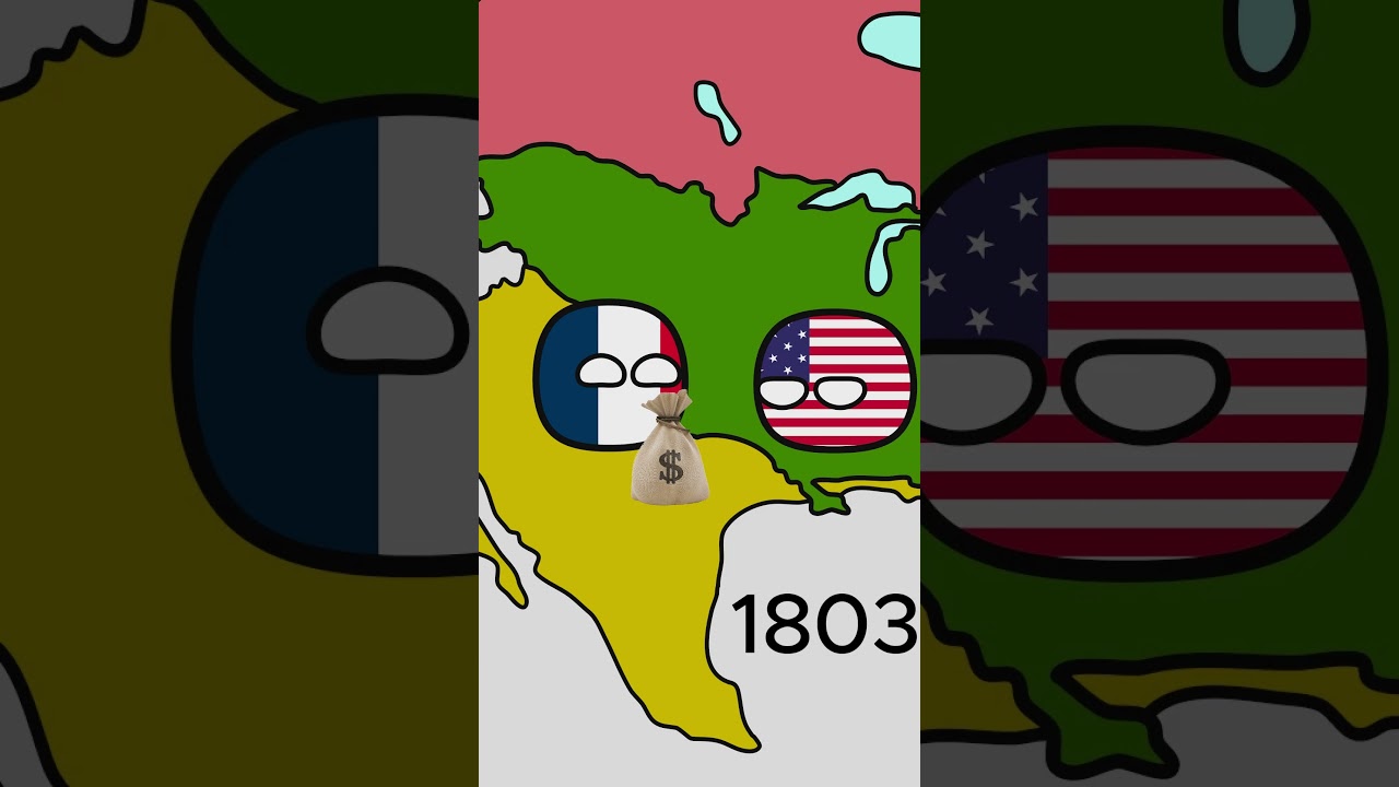 History of USA on map #countryballs