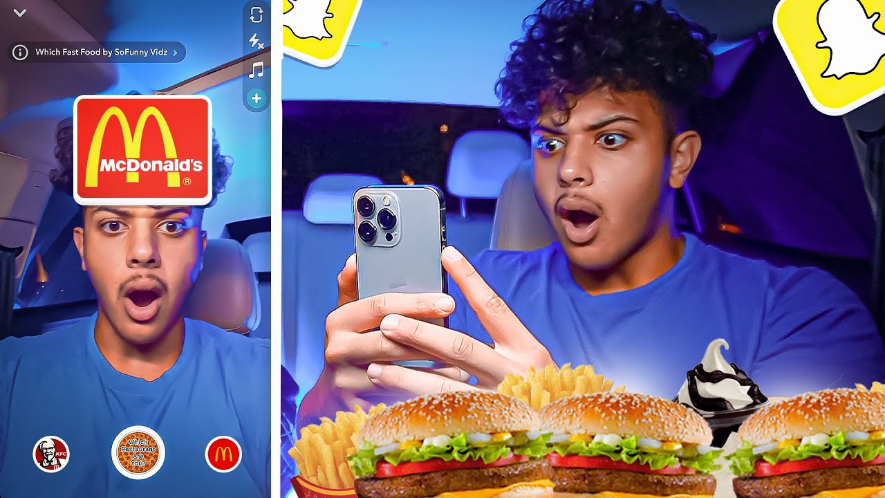 تحدي فلاتر السناب شات تحدد اكلي👻🔥