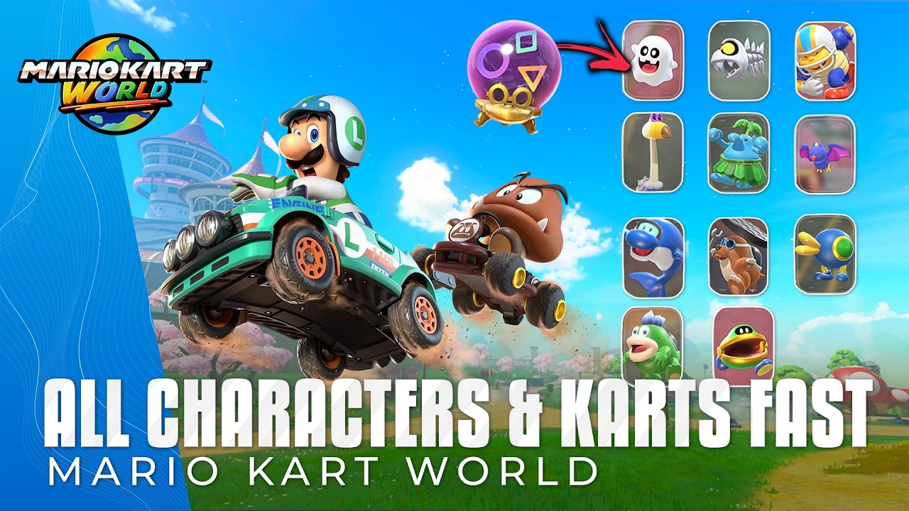 Mario Kart World — 5 самых быстрых способов разблокировать всех персонажей и карты