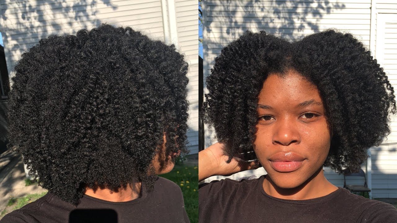 FLAXSEED GEL Braidout on 4c Hair