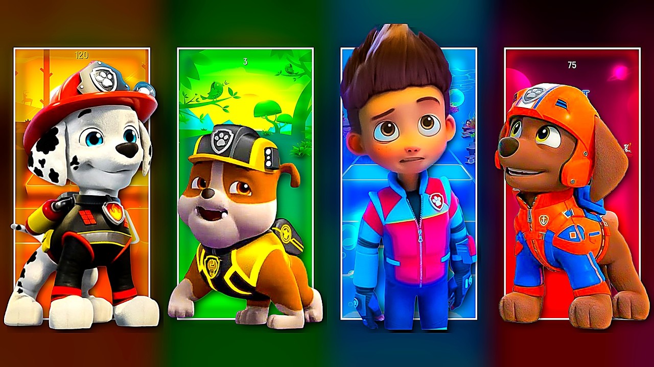 PAW Patrol Ultimate Rescues - Chase 🆚 Rubble 🆚 Ryder 🆚 Skye 🎶 Tiles Hop EDM Rush