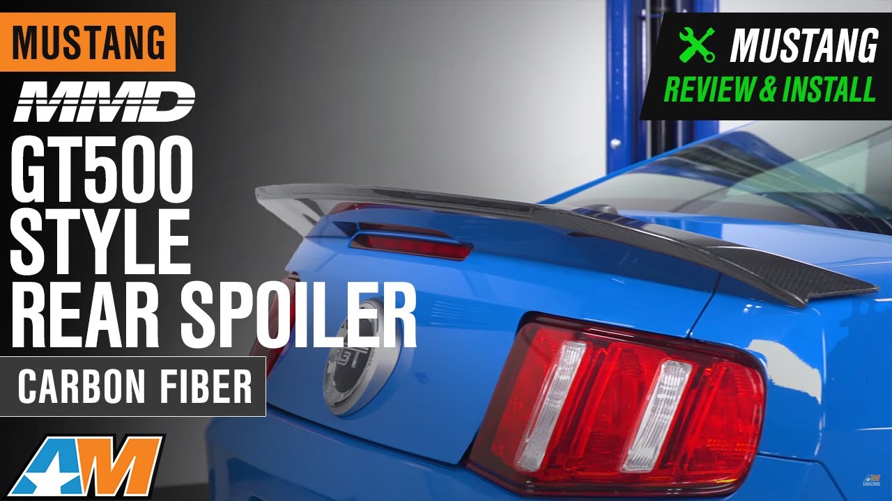2010-2014 Mustang MMD GT500 Style Rear Spoiler; Carbon Fiber Review & Install