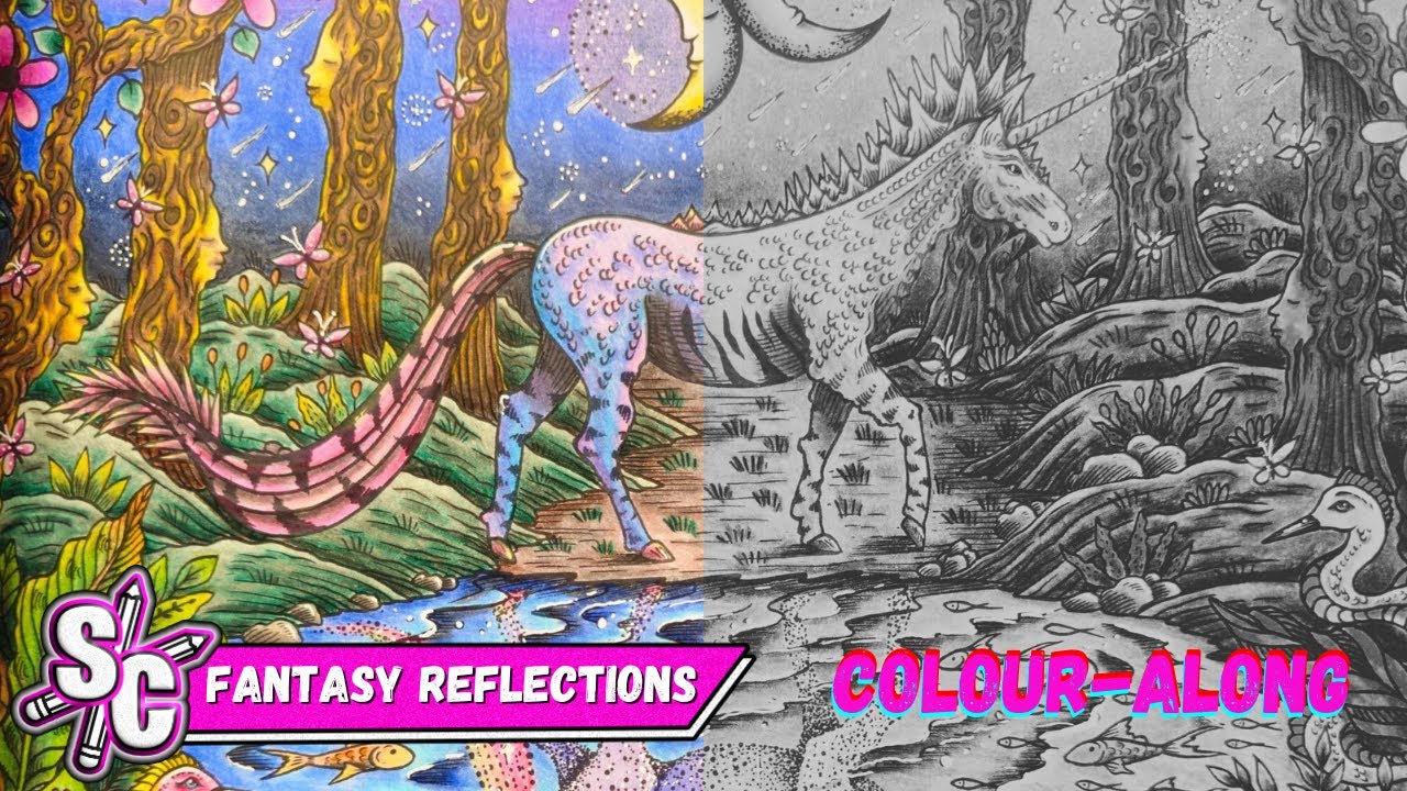 Colour-Along 'Fantasy Reflections' Dream Voyage Colouring Book By Melpomeni Chatzipanagiotou