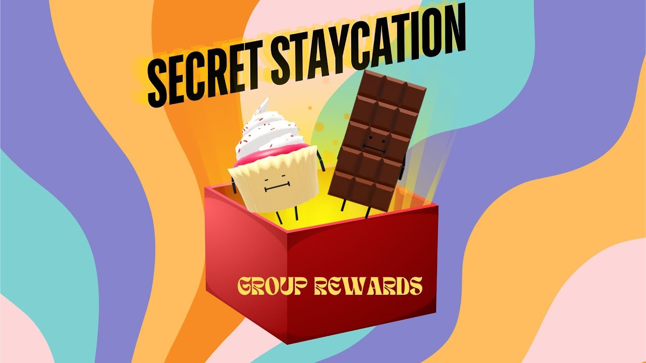 HOW TO UNLOCK CUPCAKE AND CHOCOLATE USING GROUP REWARDS IN SECRET STAYCATION (ROBLOX)