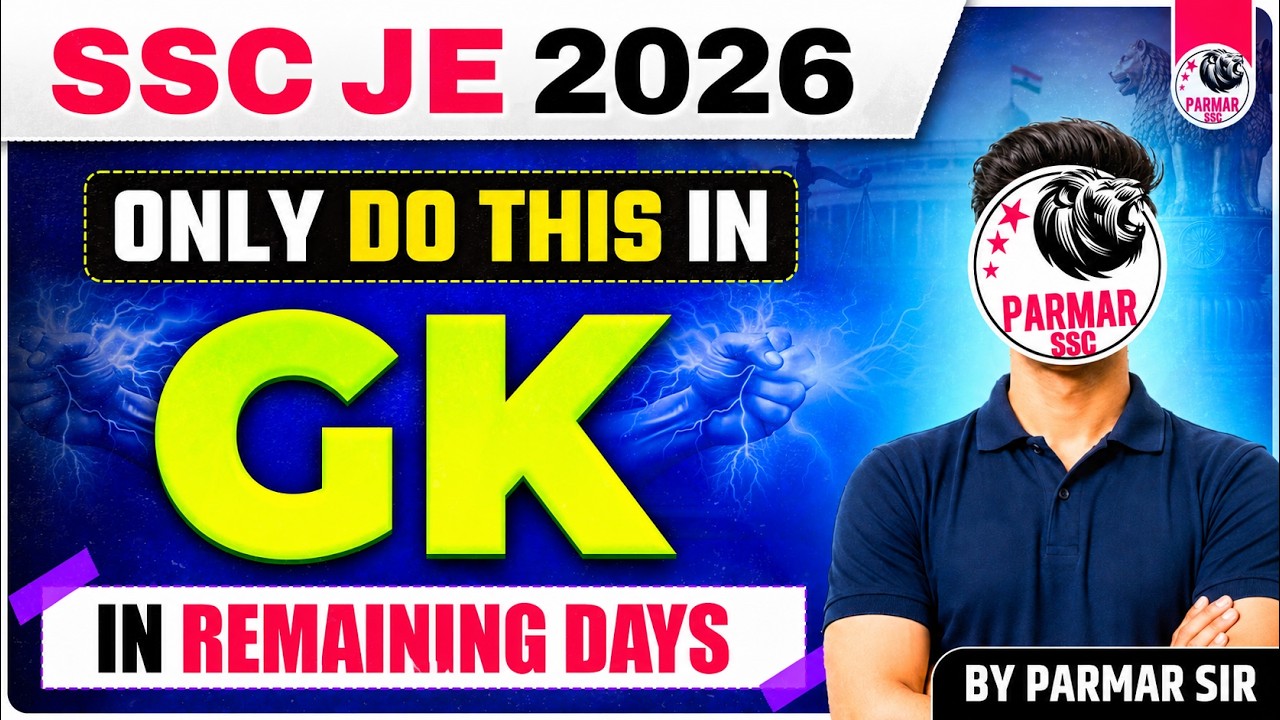 SSC JE 2026 | LAST 30 DAYS GK STRATEGY