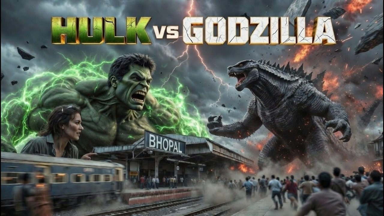HULK vs GODZILLA | Epic Monster Battle at BHOPAL Station I   Epic Hollywood Style Action in BHOPAL I