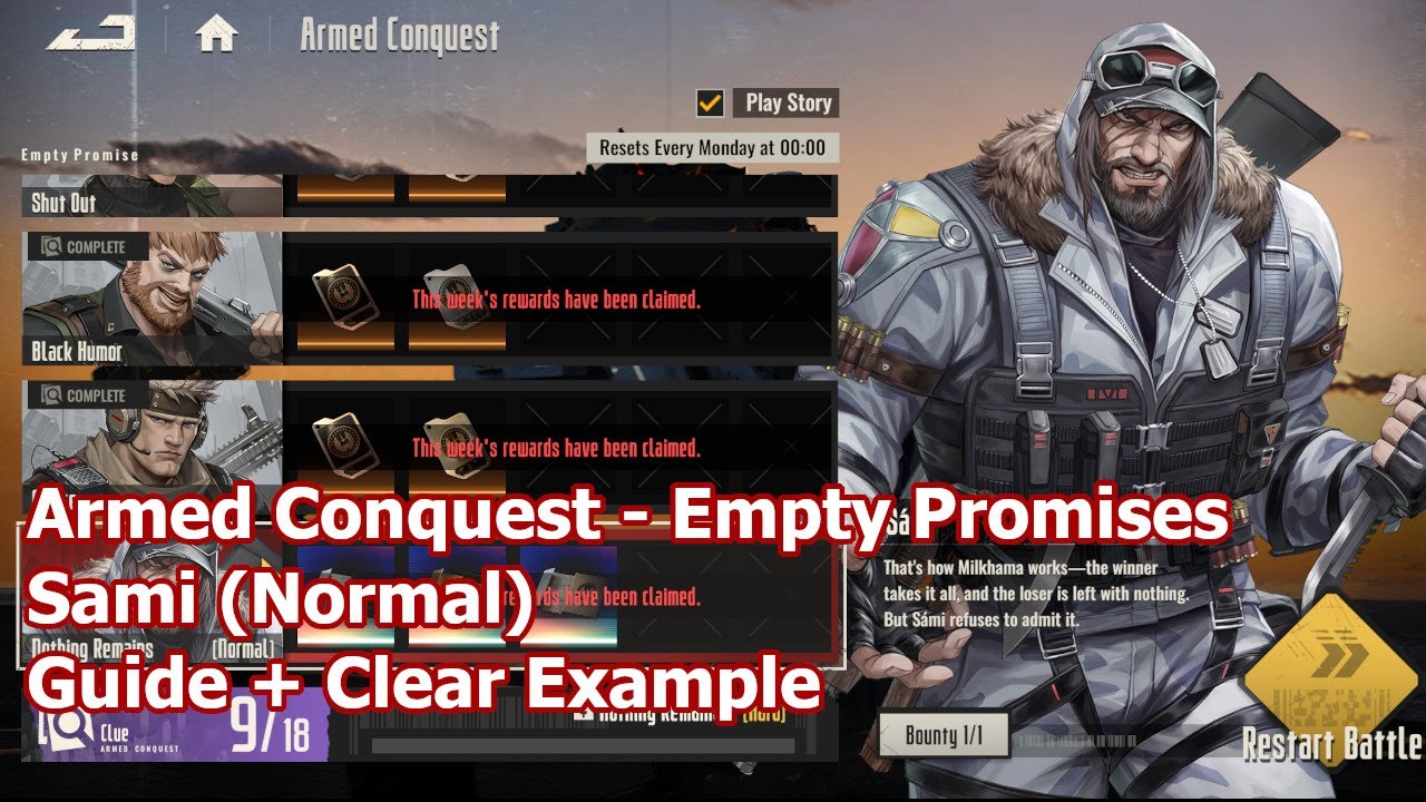 [Mecharashi] Armed Conquest - Empty Promise - Sami (Normal) Guide + Clear Example