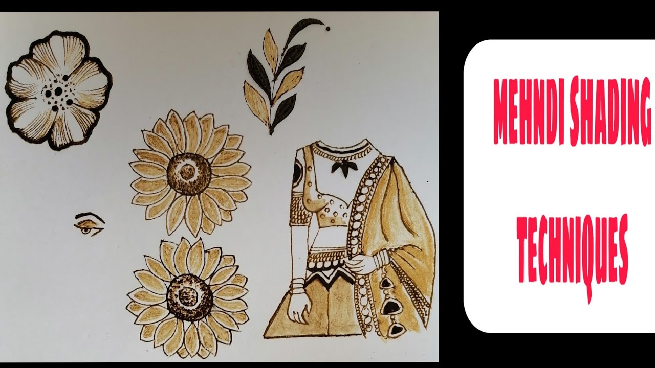 mehndi shading techniques|||learn shading technique with mehndi henna art|||sonal charniya|||