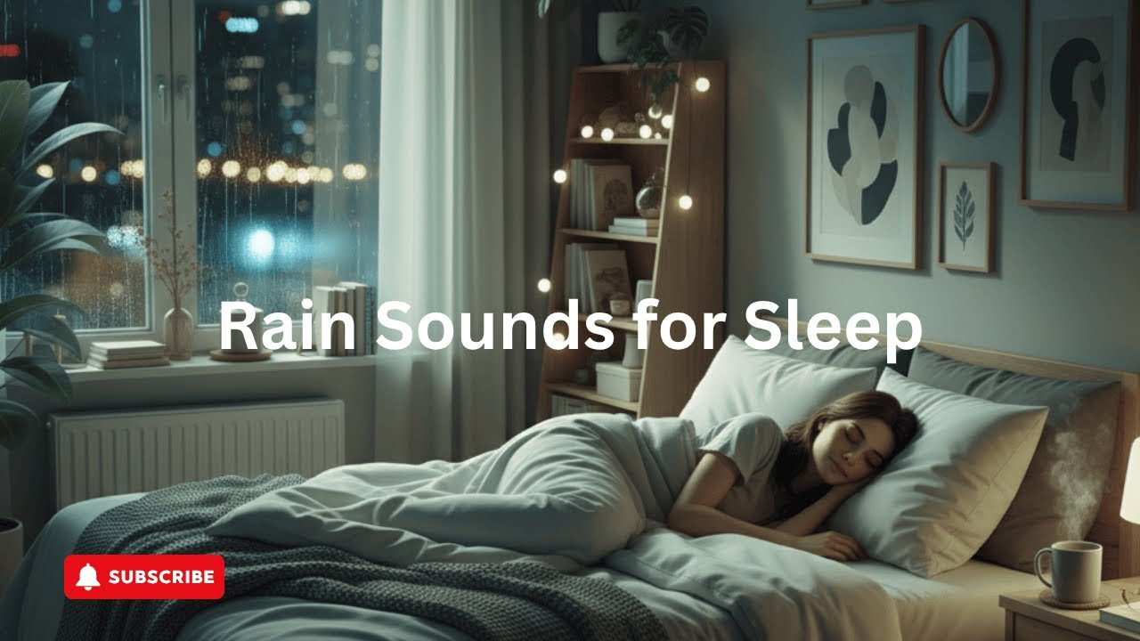 Rain Sounds for Sleep | Cozy Night Bedroom | Gentle Rain for Deep Relaxation
