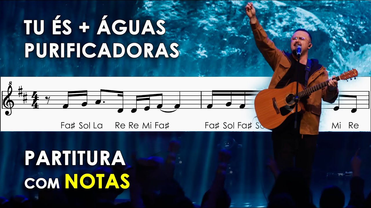 Tu És + Águas Purificadoras | Partitura com Notas para Flauta Doce, Violino | Fhop Music