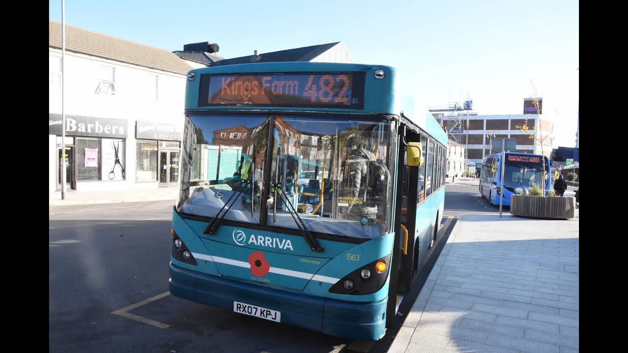 *EXTREMELY RARE!* Arriva Kent Thameside Caetano Nimbus 1563 RX07KPJ on route 482
