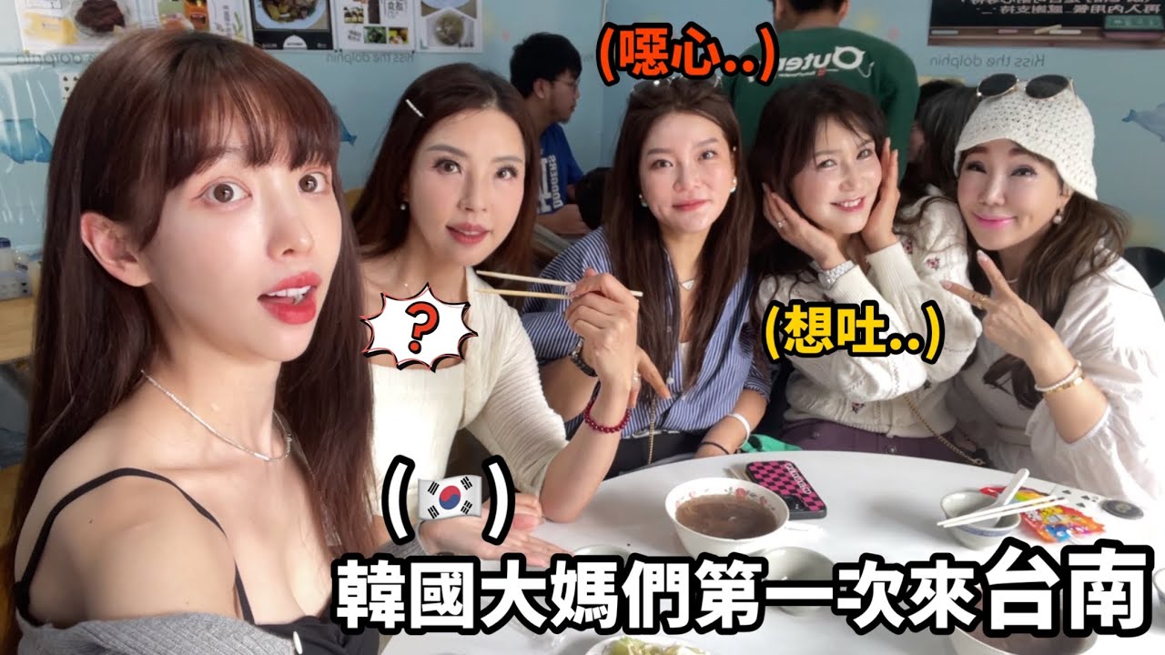 尹到怡｜🇹🇼🇰🇷韓國大媽人生第一次來台南..但是他們想吐..怎麼回事😱｜이모들과 인생 첫 타이난 여행!