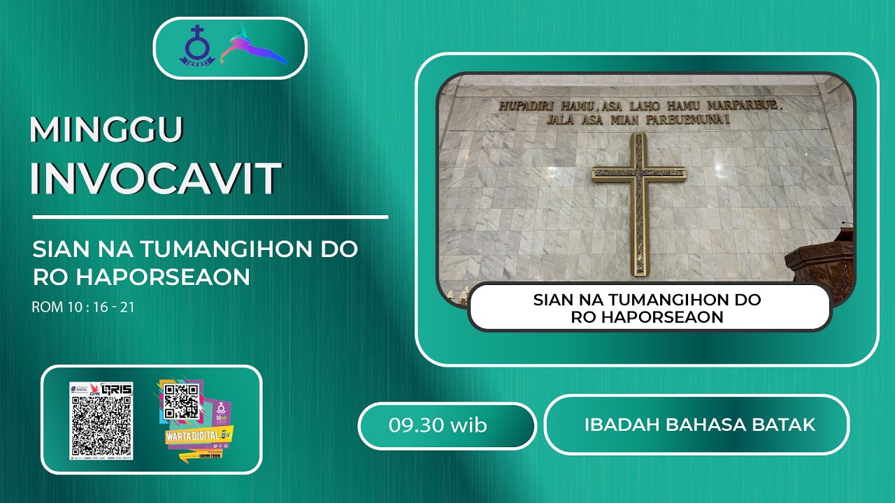 IBADAH BAHASA BATAK 09.30 - 09 MARET 2025