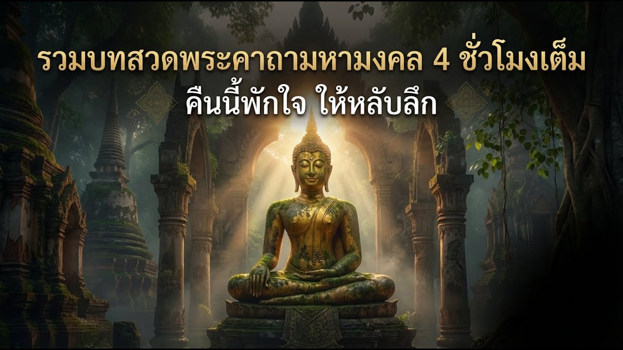 รวมบทสวดพระคาถามหามงคล 4 ชั่วโมงเต็ม คืนนี้พักใจ ให้หลับลึก