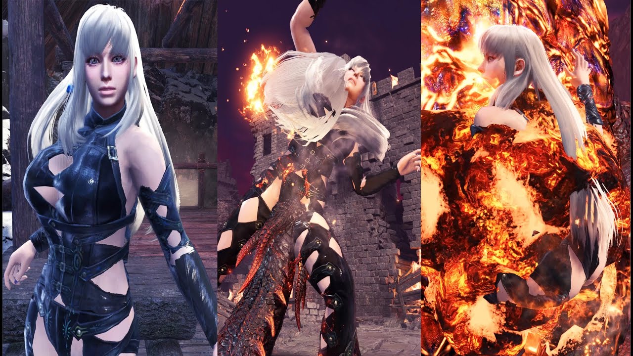 【MHW:IB Ryona モンハン リョナ】テンタクル装備 ミラボレアス 拘束 リョナ /   Tentacle Armor Fatalis scorching and melting  ryona