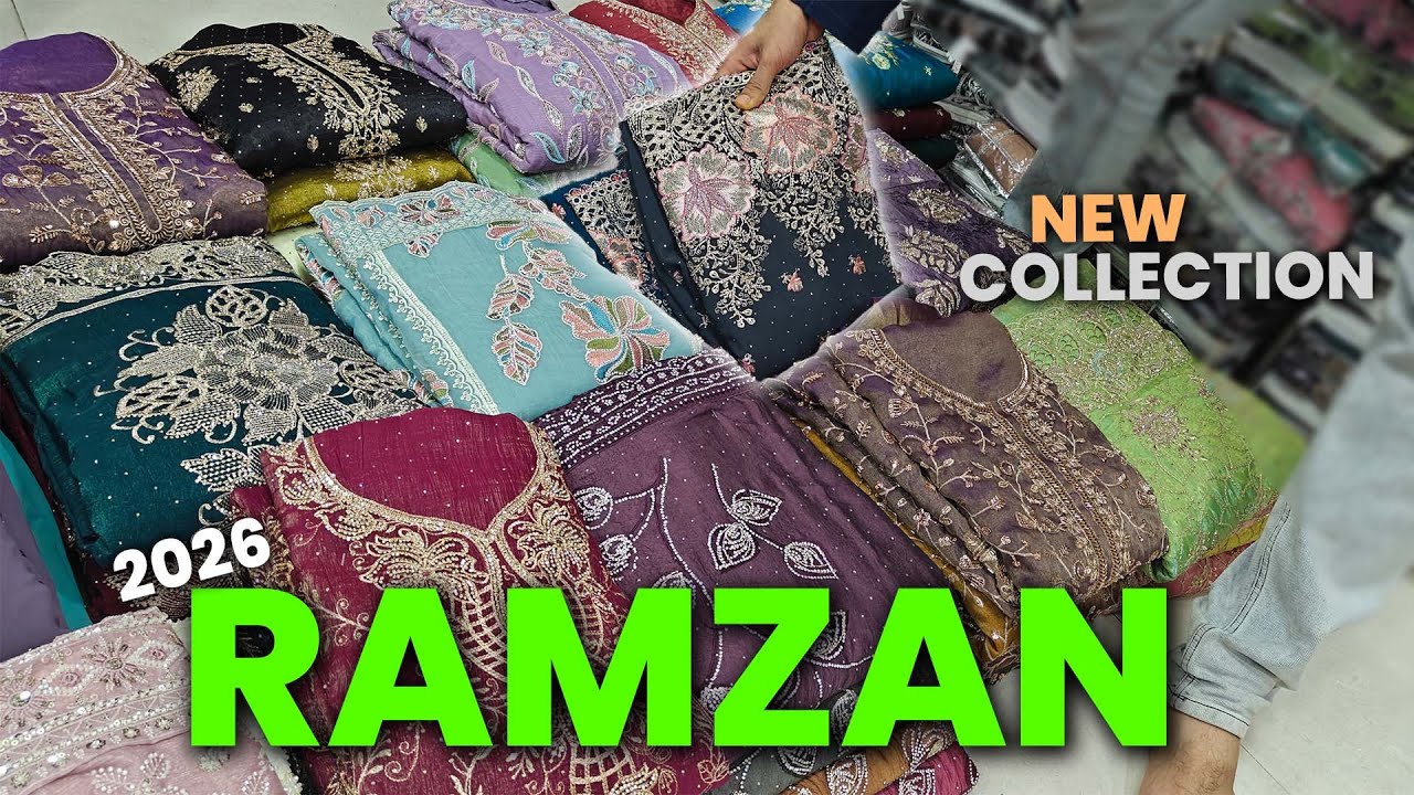Ramzan Collection Launch | Beads Work, New Fabrics Suits | Gazi Fabrics Wholesale Surat