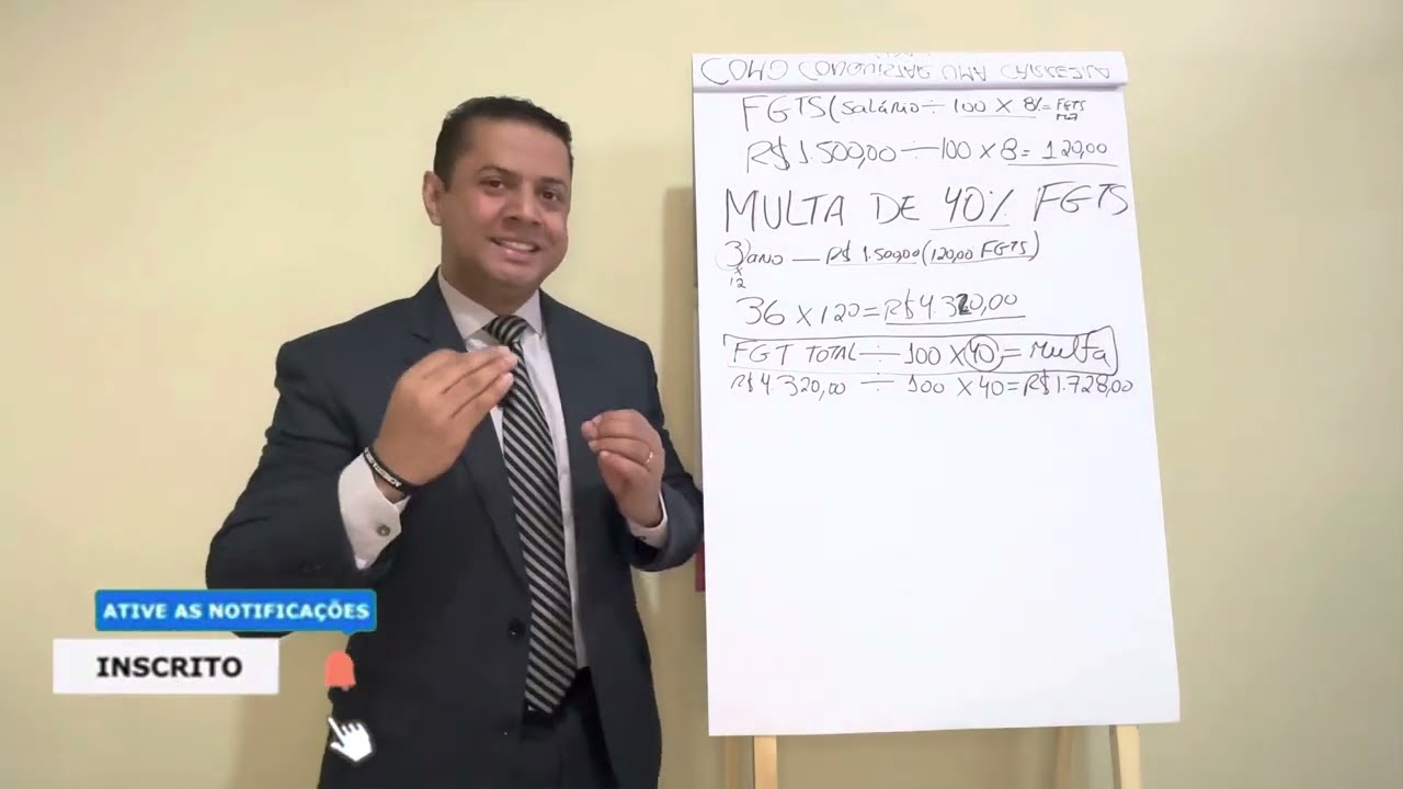 COMO CALCULAR A MULTA DE 40% DO FGTS