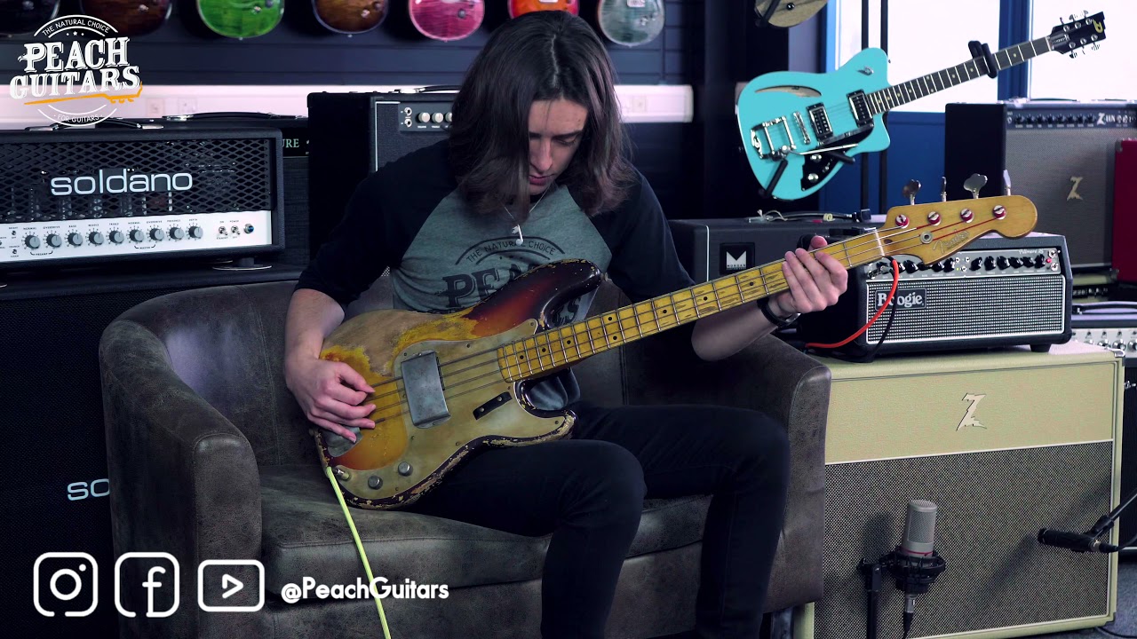 Fender Custom Shop Vincent Van Trigt MB - 1958 P Bass - Heavy Relic Faded Chocolate