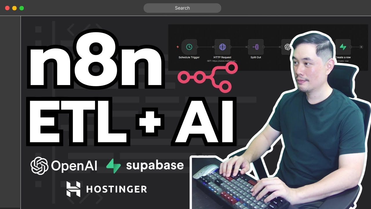 n8n ETL + AI ดึงข้อมูลรีวิวสินค้า วิเคราะห์ด้วย LLM เก็บลง Database  | หมีไลฟ์โค้ด EP.145