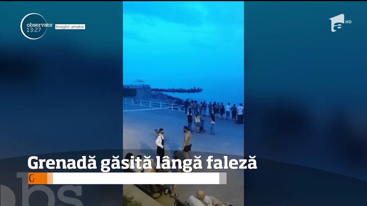 A fost panică pe faleza din Constanţa! Un scafandru amator a descoperit o grenadă &icirc;n apa mării
