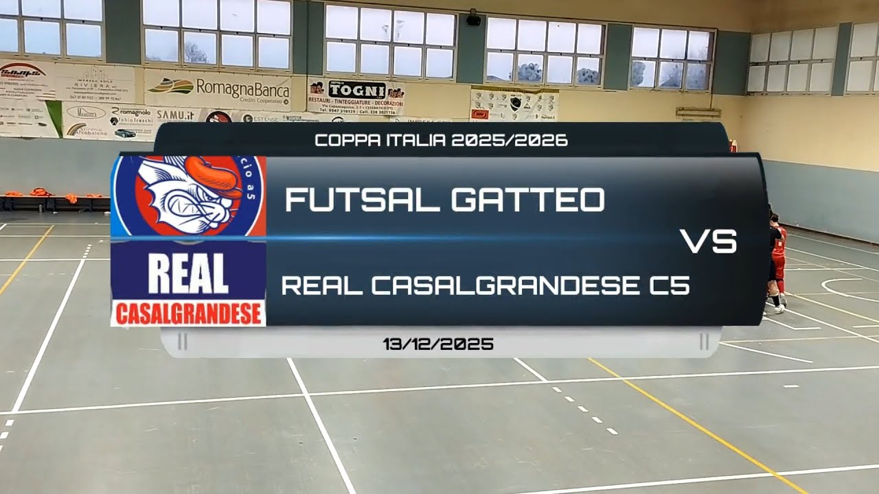 FUTSAL GATTEO VS REAL CASALGRANDESE - COPPA ITALIA 2025/2026 QUARTI DI FINALE - 13/12/2025