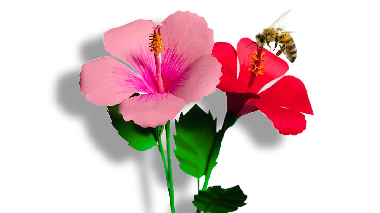 How To Make Beautiful Hibiscus Flower Out Of Paper 🌺🌺| Paper Flower DIY