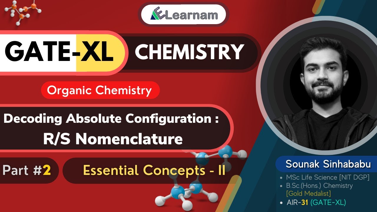 Decoding Absolute Configuration : R/S Nomenclature  | Chemistry | Sounak Sinhababu | eLearnam |