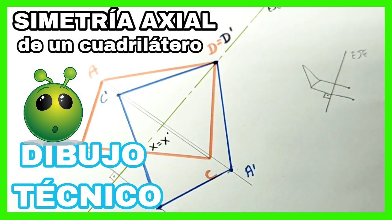 SIMETRÍA AXIAL - cuadrilátero que [corta al eje de simetría]🧨