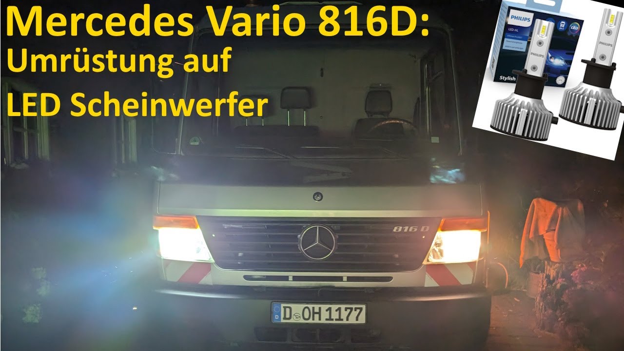 Mercedes Vario 816D: Umrüstung LED Scheinwerfer